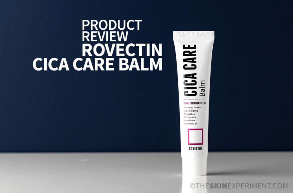 tube of Rovectin Cica Care Balm Review with text overlay