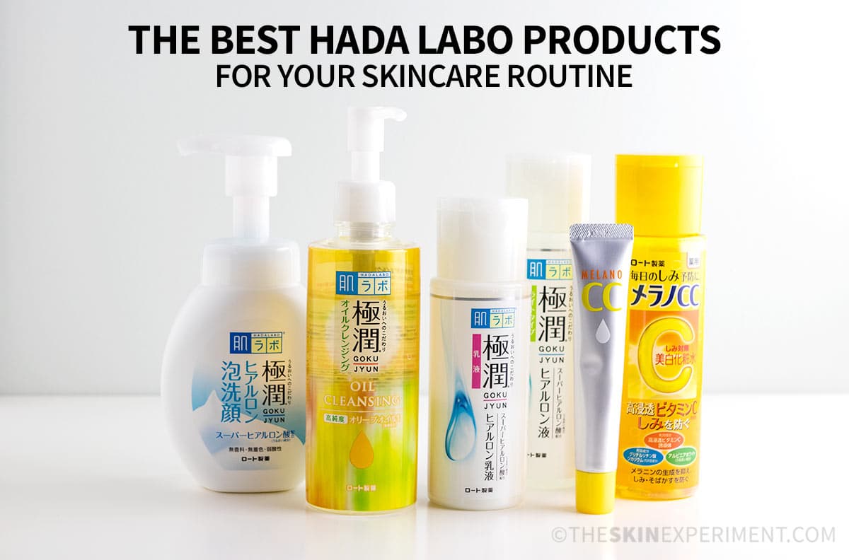 Group photo of Hada Lab products.